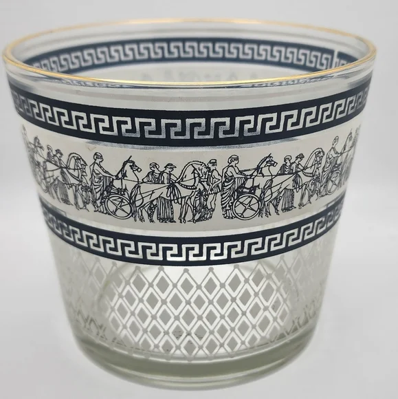 Jeannette Glass Wedgwood Ice Bucket Neoclassic Style 1950's - Picture 1 of 4